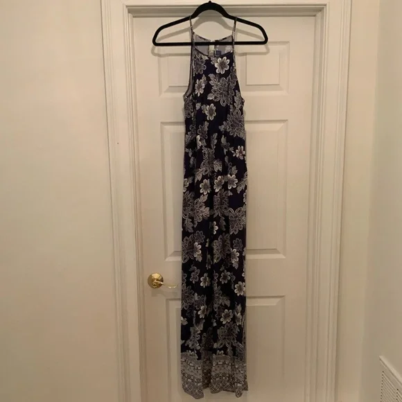 Blue Rain Dresses | Blue Floral Maxi Dress | Color: Blue | Size: M | Pm-34445996'S Closet